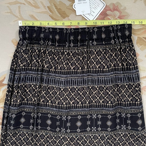 Black and wheat patterned maxi skirt by Erica large new with tags - Picture 4 of 10